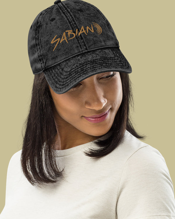 SABIAN Vintage Cotton Twill Hat - Black - Photo 3