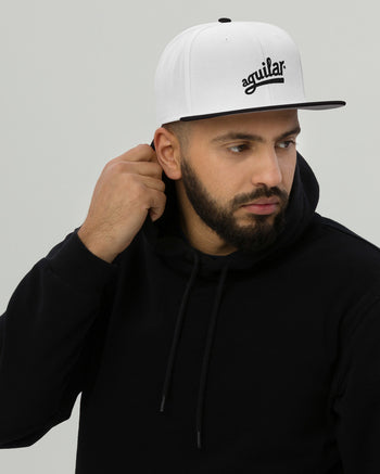 Aguilar Snapback Hat  - White / Black