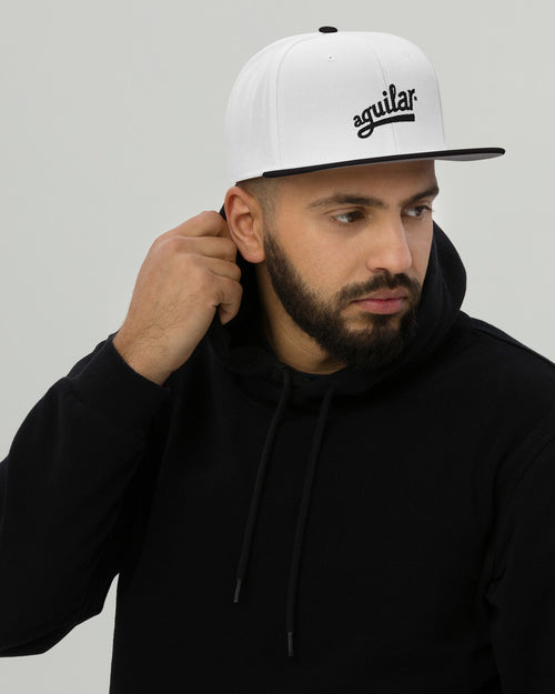 Aguilar Snapback Hat  - White / Black