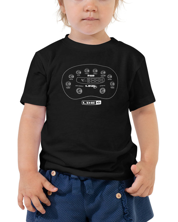 Line 6 POD Line Art Toddler T-Shirt - Black - Photo 1