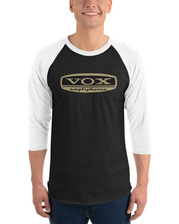 VOX Ampliphonic 3/4 Sleeve Raglan Shirt - Black / White - Photo 1