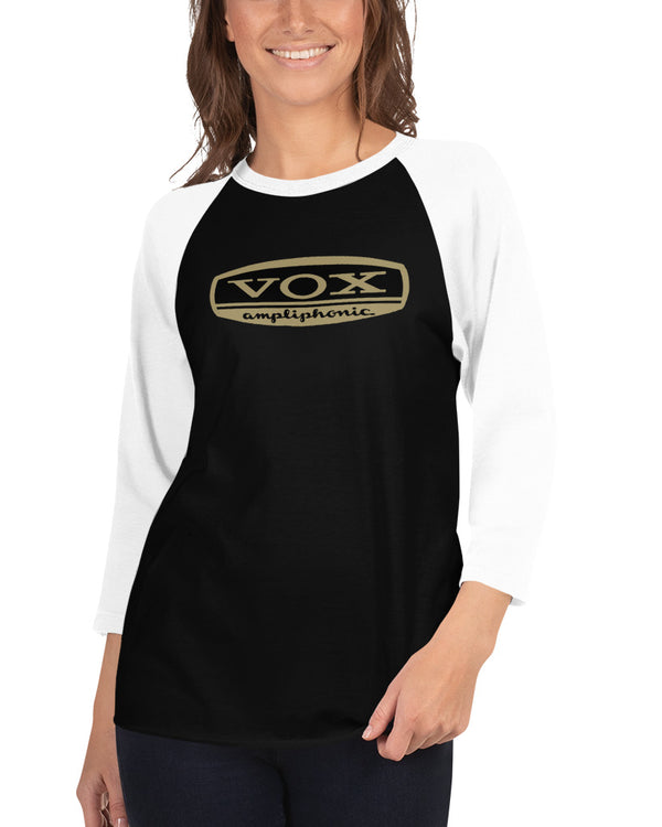 VOX Ampliphonic 3/4 Sleeve Raglan Shirt - Black / White - Photo 3