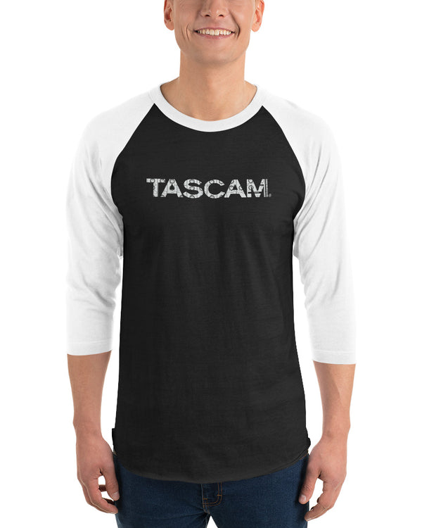 TASCAM Mix 3/4 Sleeve Raglan Shirt - Black / White - Photo 1