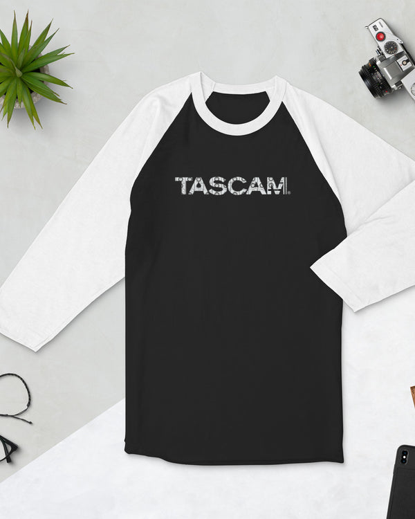 TASCAM Mix 3/4 Sleeve Raglan Shirt - Black / White - Photo 6