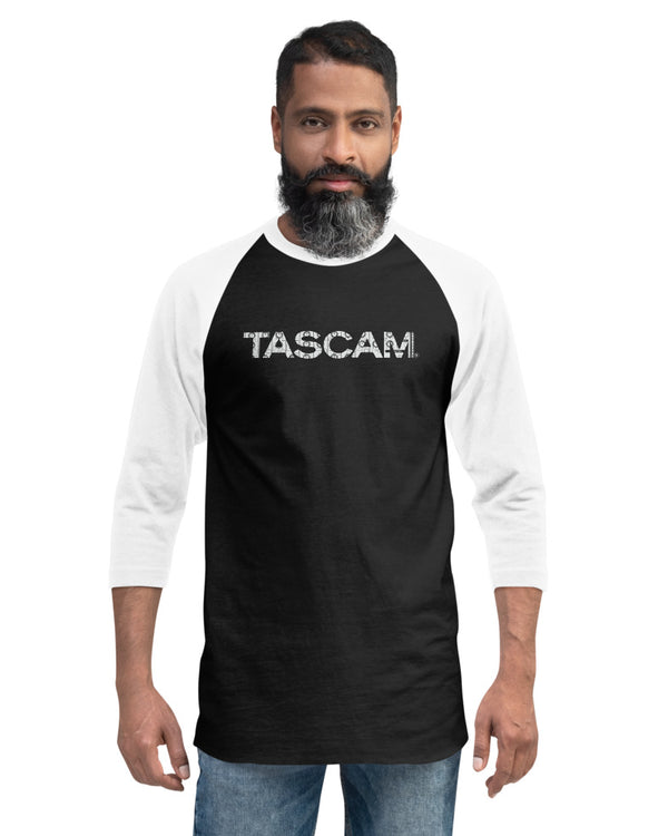 TASCAM Mix 3/4 Sleeve Raglan Shirt - Black / White - Photo 4