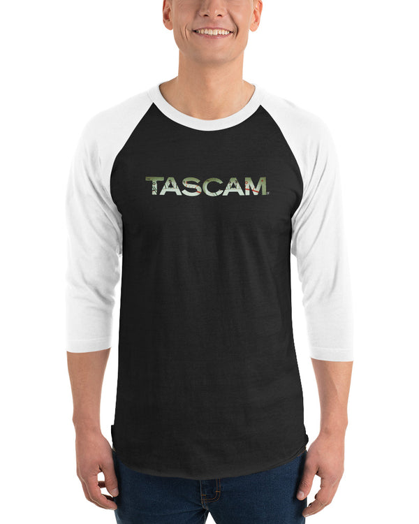 TASCAM VU View 3/4 Sleeve Raglan Shirt - Black / White - Photo 1