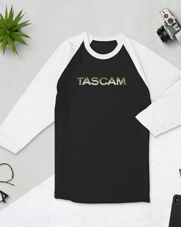 TASCAM VU View 3/4 Sleeve Raglan Shirt - Black / White - Photo 6