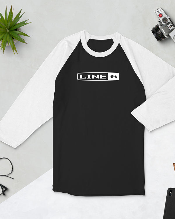 Line 6 3/4 Sleeve Raglan Shirt - Black / White - Photo 5