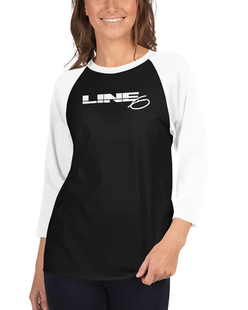 Line 6 Vintage Logo 3/4 Sleeve Raglan Shirt  - White / Black