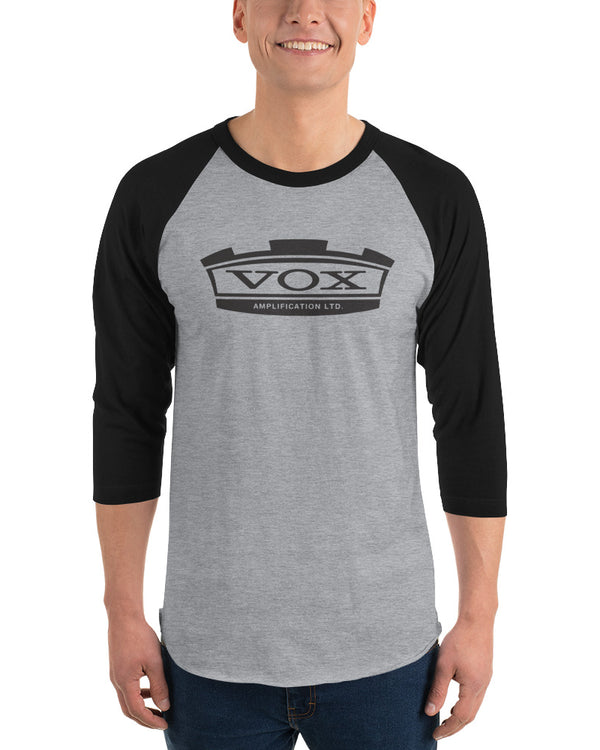 VOX Crown 3/4 Sleeve Raglan Shirt - Gray / Black - Photo 1