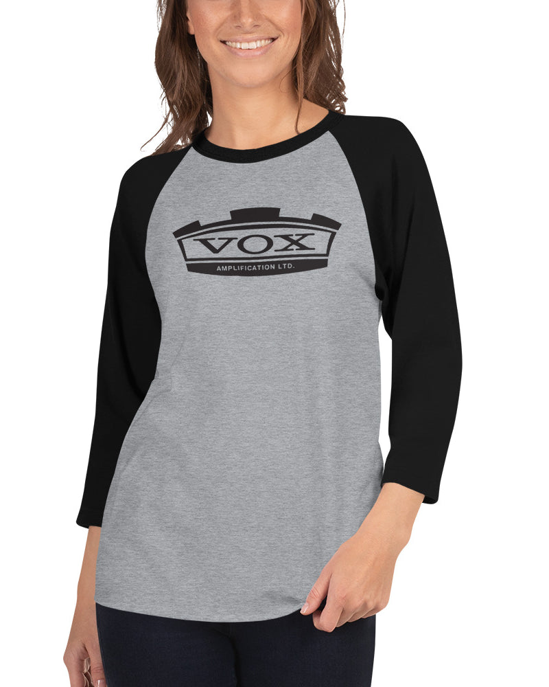 VOX Crown 3/4 Sleeve Raglan Shirt - Gray / Black - Photo 3