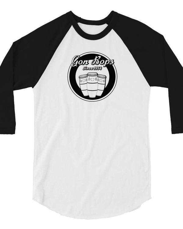 Gon Bops Congas Raglan Shirt - White / Black - Photo 3