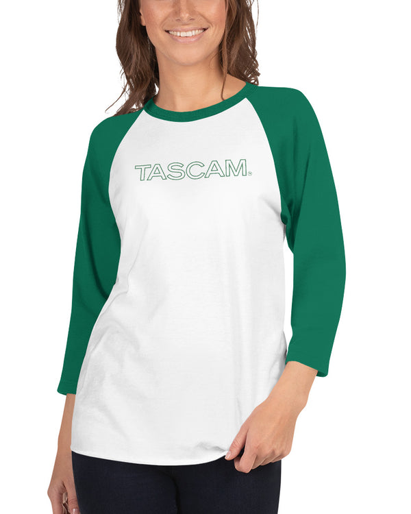 TASCAM Essence 3/4 Sleeve Raglan Shirt - Green - Photo 3