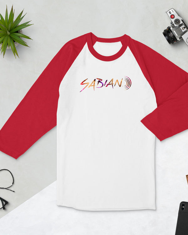SABIAN B20 Stage 3/4 Sleeve Raglan Shirt - White / Red - Photo 5