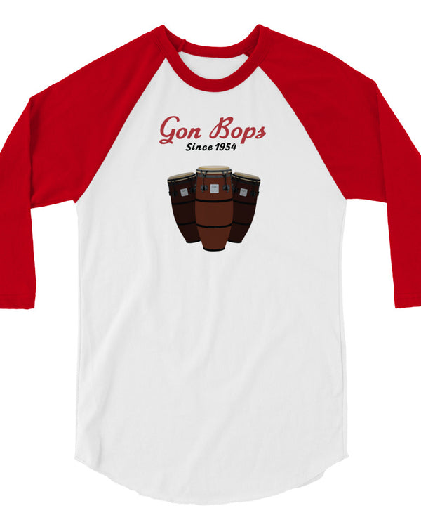 Gon Bops Conga Art Raglan Shirt - White / Red - Photo 3