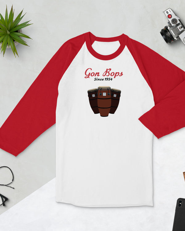 Gon Bops Conga Art Raglan Shirt - White / Red - Photo 5