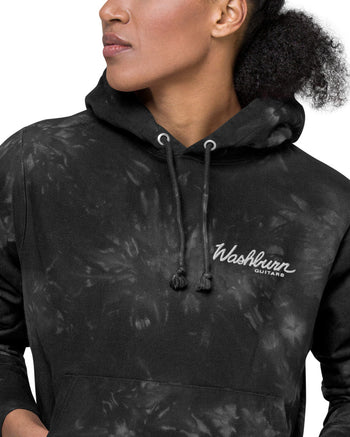 Washburn Tie-Dye Embroidered Hoodie  - Black