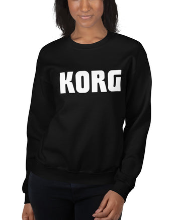 KORG Logo Crew Neck Sweatshirt  - Black