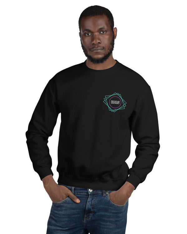 KORG Geo Crew Sweatshirt - Black - Photo 1
