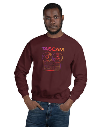 TASCAM Reel to Reel Fleece Sweatshirt  - Maroon