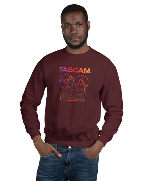 TASCAM Reel to Reel Fleece Sweatshirt  - Maroon