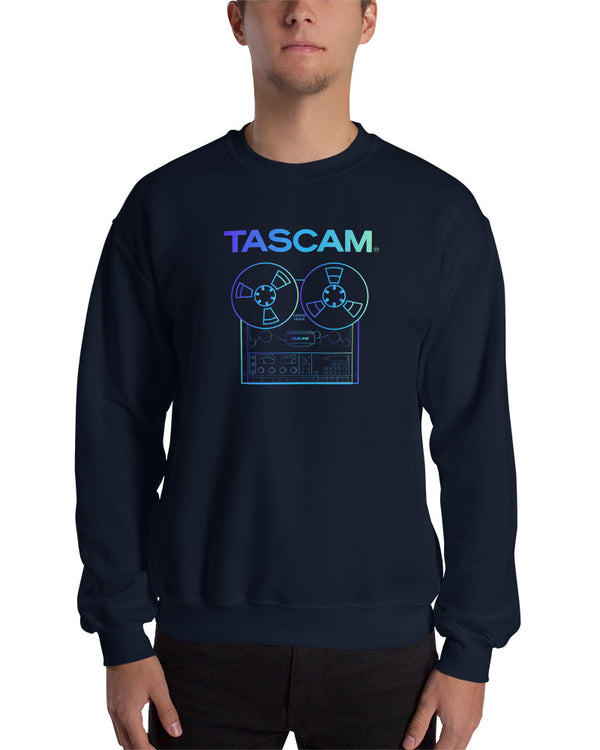 TASCAM Reel to Reel Fleece Sweatshirt - Navy - Photo 8