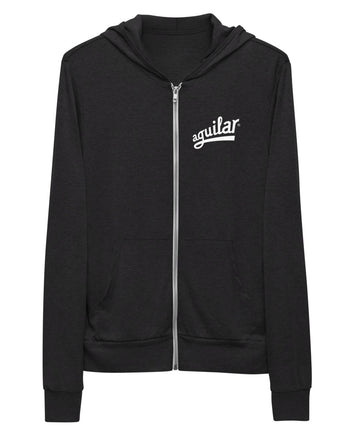 Aguilar Logo Unisex Zip Hoodie  - Dark Heather Gray