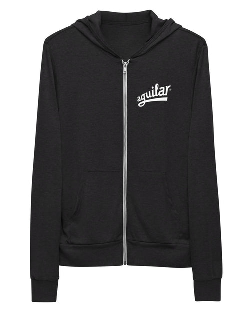 Aguilar Logo Unisex Zip Hoodie  - Dark Heather Gray