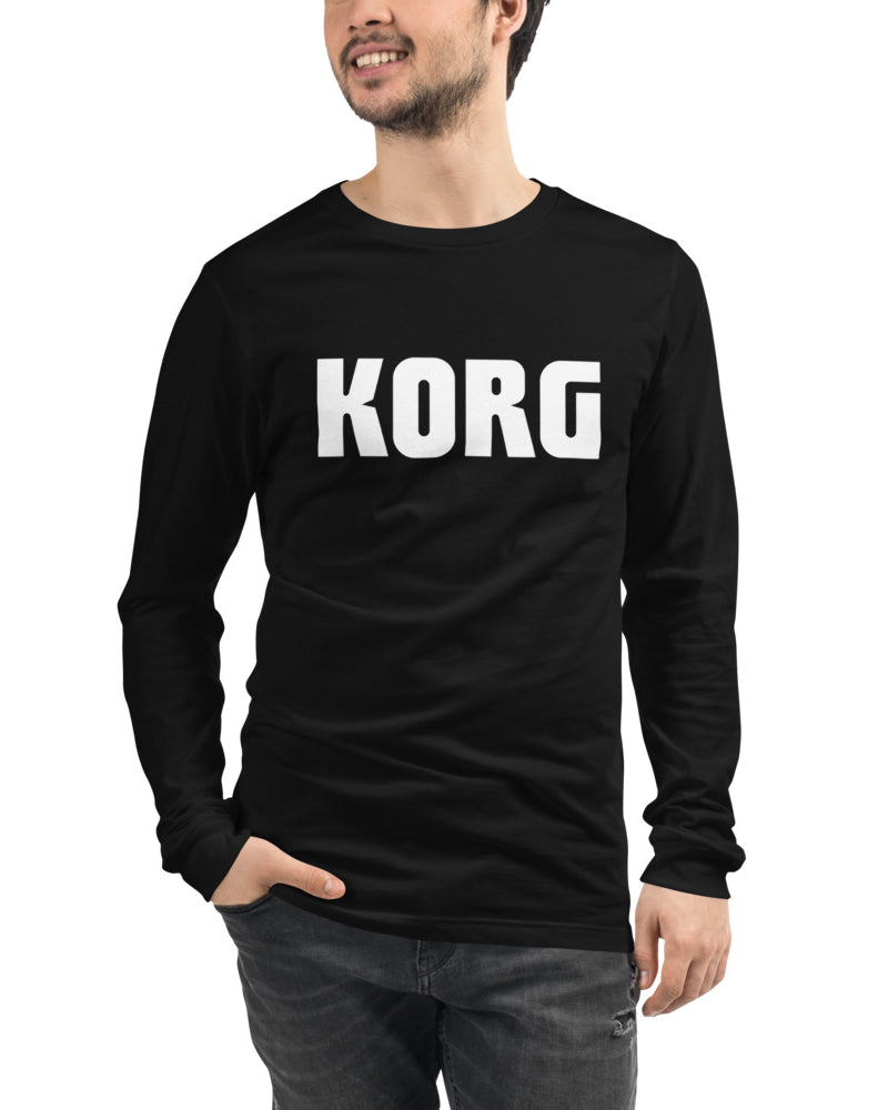 KORG Logo Long Sleeve - Black - Photo 1
