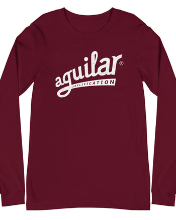 Aguilar Throwback Unisex Long Sleeve Tee  - Maroon