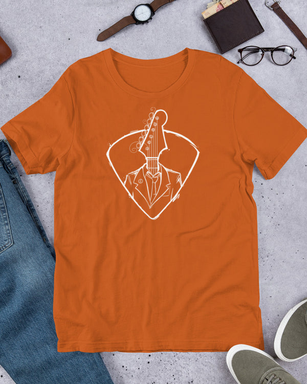 Guitar Head Short Sleeve T-Shirt - Autumn Orange - Photo 10