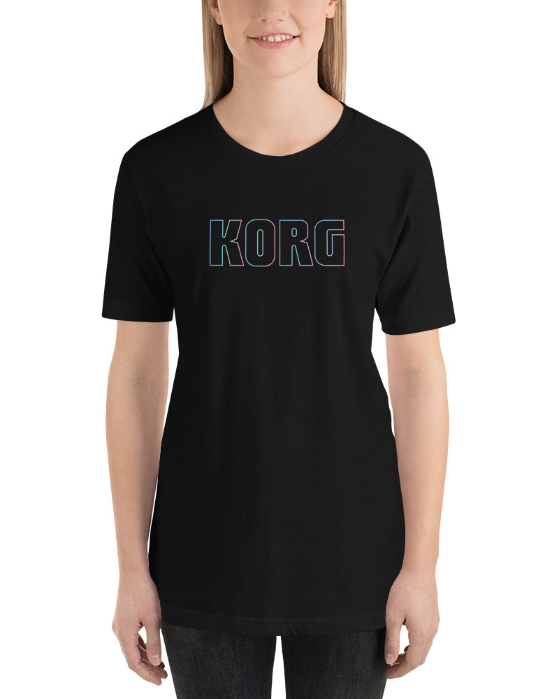 KORG Gradient Logo T-Shirt - Black W/Candy Blue - Photo 3