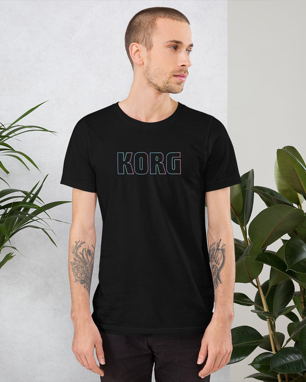 KORG Gradient Logo T-Shirt - Black W/Candy Blue - Photo 7