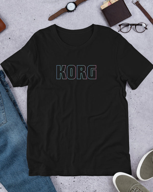 KORG Gradient Logo T-Shirt - Black W/Candy Blue - Photo 4