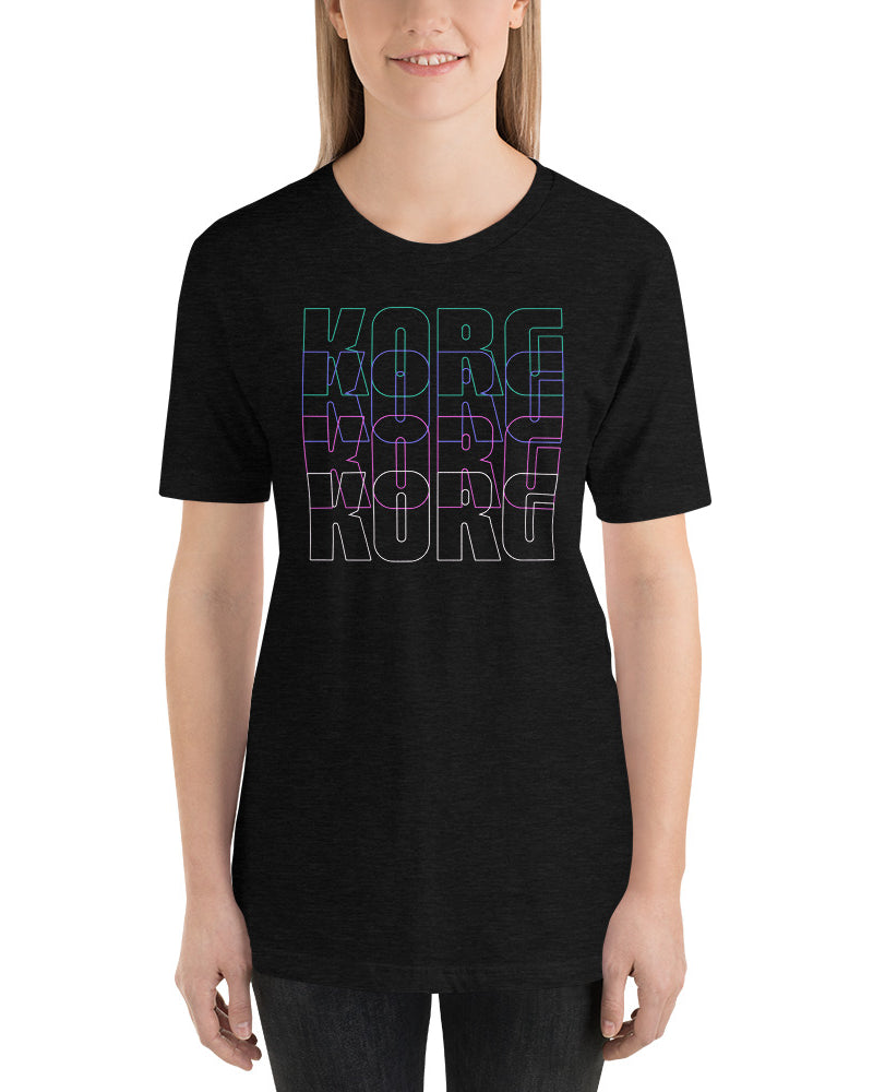 KORG Stax Unisex T-Shirt - Heather Black - Photo 8