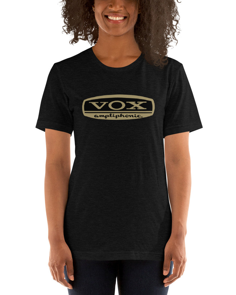 VOX Ampliphonic Short Sleeve Unisex T-Shirt - Heather Black - Photo 7