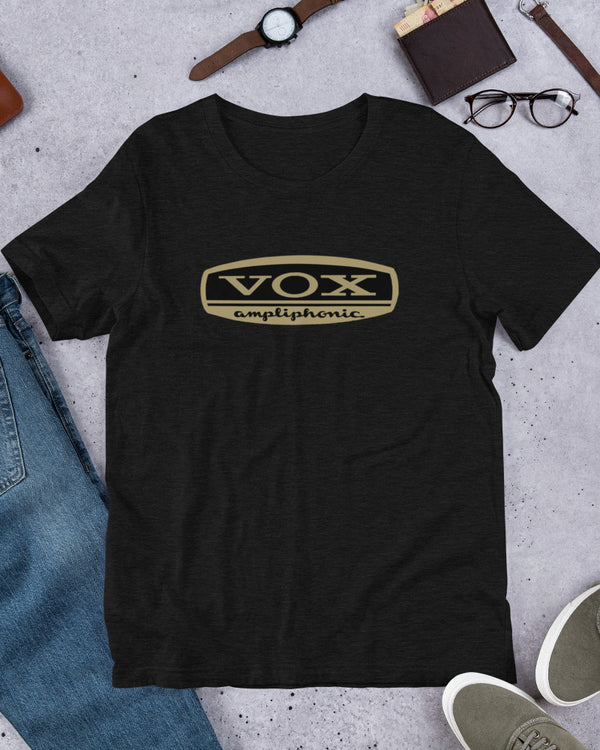 VOX Ampliphonic Short Sleeve Unisex T-Shirt - Heather Black - Photo 10