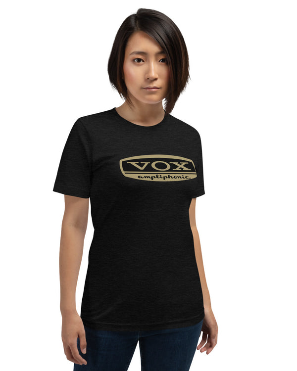 VOX Ampliphonic Short Sleeve Unisex T-Shirt - Heather Black - Photo 3