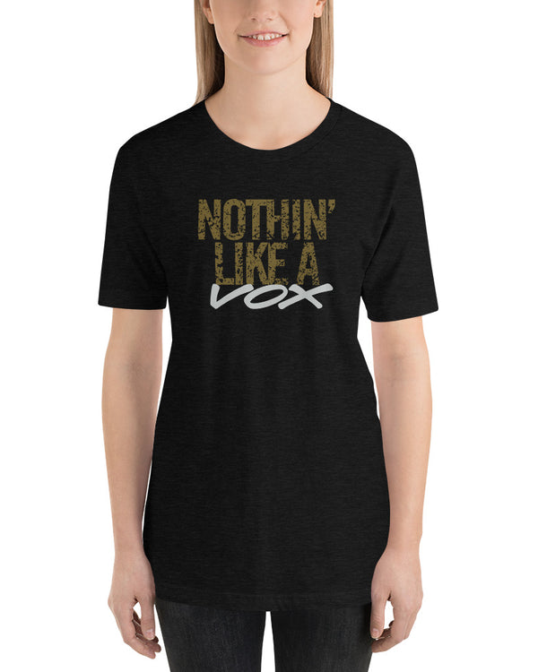 VOX Nothin Like A Vox Short Sleeve Unisex T-Shirt - Heather Black - Photo 5