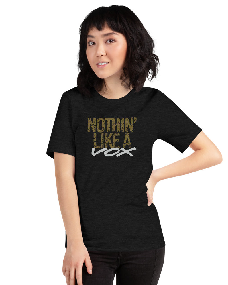 VOX Nothin Like A Vox Short Sleeve Unisex T-Shirt - Heather Black - Photo 4