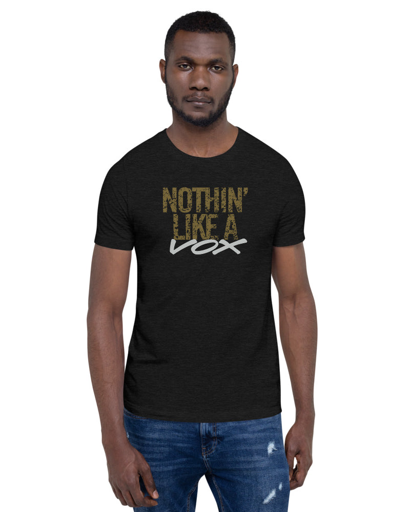 VOX Nothin Like A Vox Short Sleeve Unisex T-Shirt - Heather Black - Photo 7