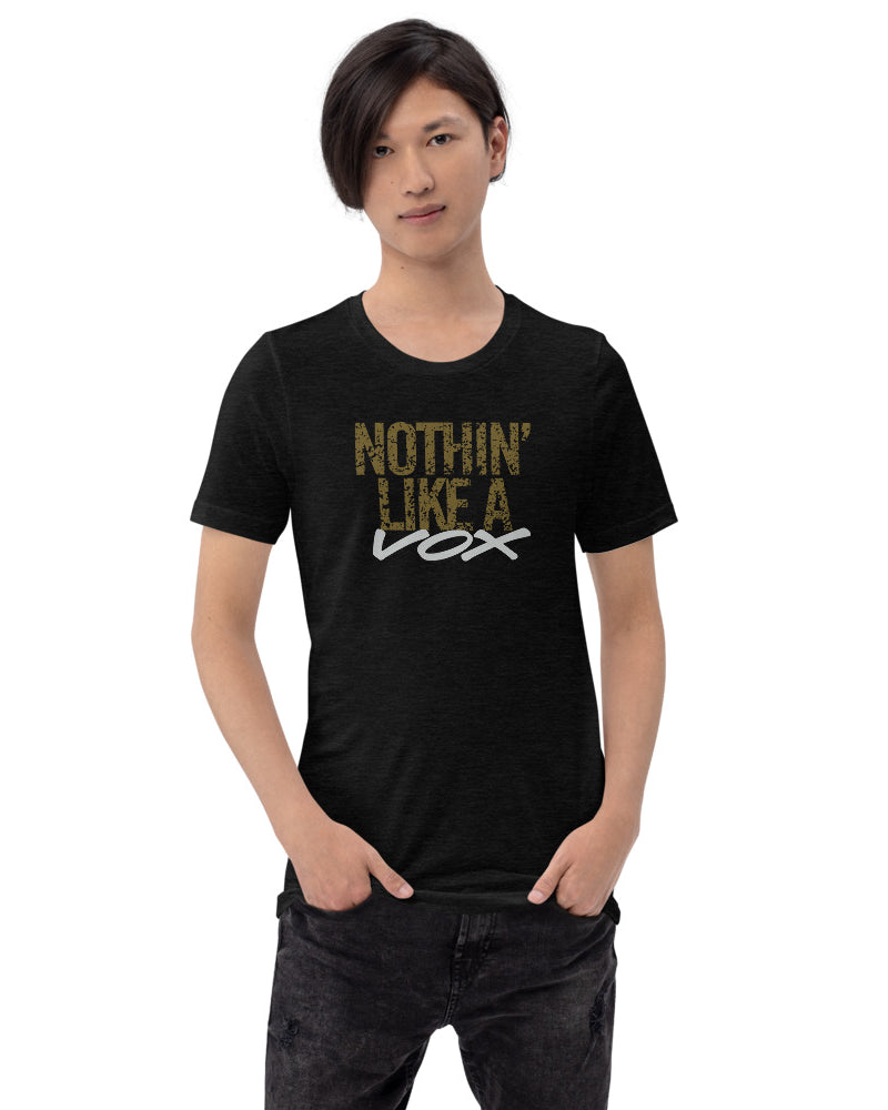 VOX Nothin Like A Vox Short Sleeve Unisex T-Shirt - Heather Black - Photo 8