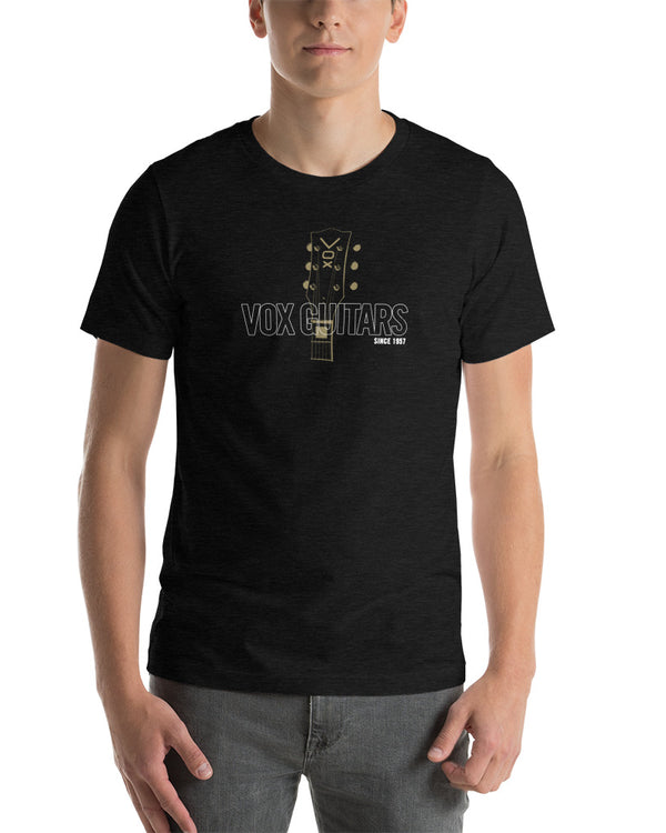 VOX Guitars Short Sleeve Unisex T-Shirt - Heather Black - Photo 4