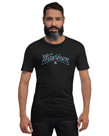 Washburn Arch Inlay Short Sleeve T-Shirt  - Black w/ Abalone