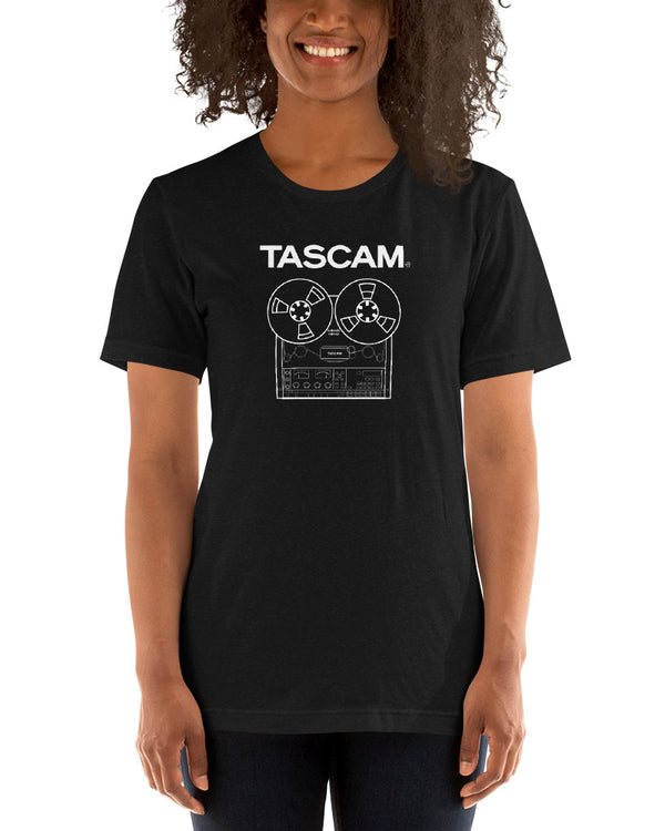 TASCAM Reel to Reel Short Sleeve T-Shirt - Black Heather - Photo 3