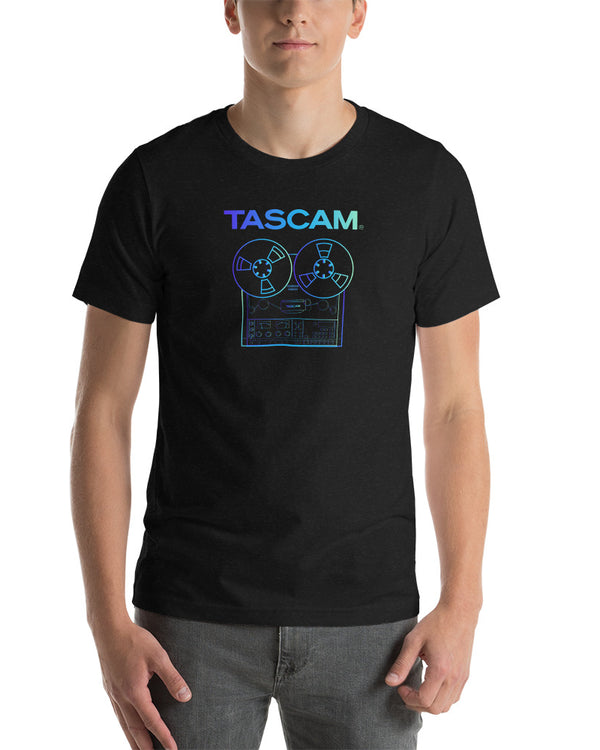 TASCAM Reel to Reel Short Sleeve T-Shirt - Black Heather