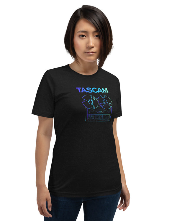 TASCAM Reel to Reel Short Sleeve T-Shirt - Black Heather