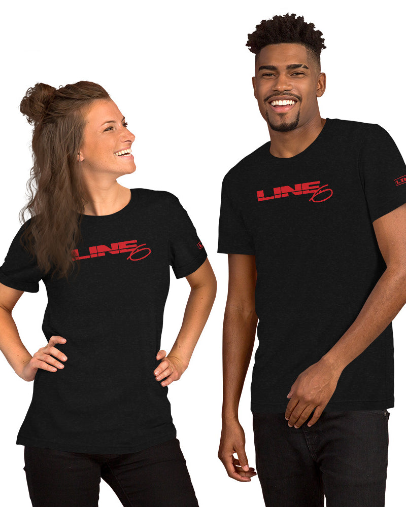 Line 6 Vintage Logo T-Shirt - Black Heather/Red - Photo 10