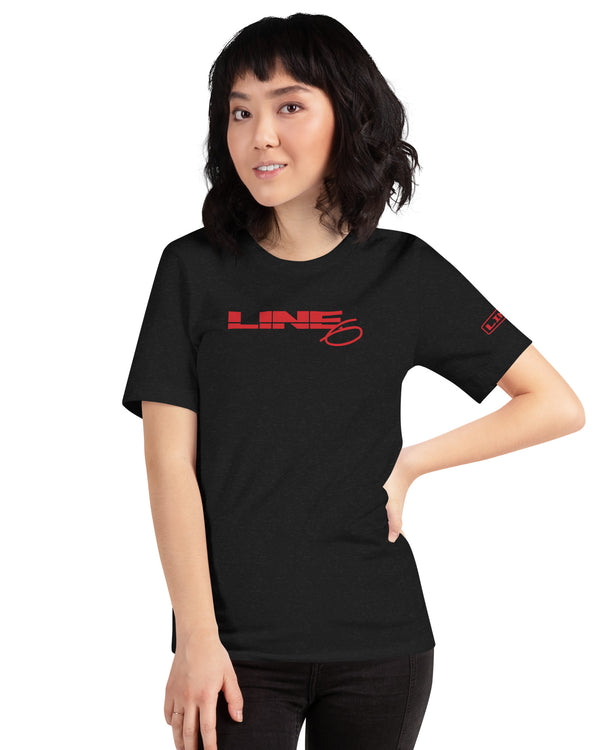 Line 6 Vintage Logo T-Shirt - Black Heather/Red - Photo 9