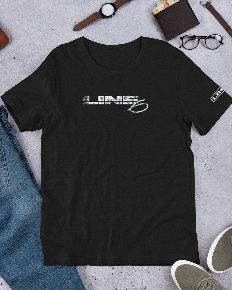 Line 6 Vintage Logo T-Shirt - Distressed Blk/White - Photo 7